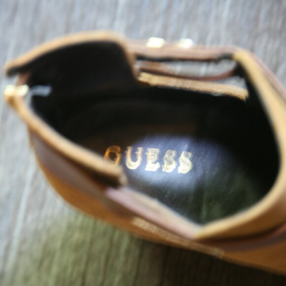 Guess Women's Suede Bootie, Size 9.5, Tan - Picture 5 of 5